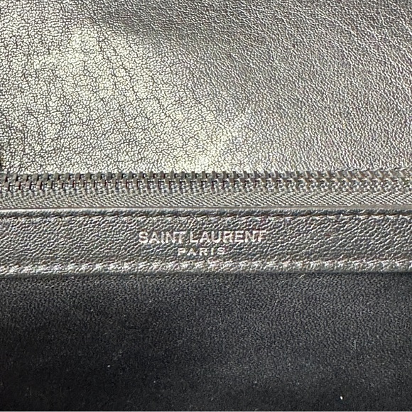 Yves Saint Laurent College Medium Matelasse Lambskin V-Flap Crossbody - Picture 11 of 14